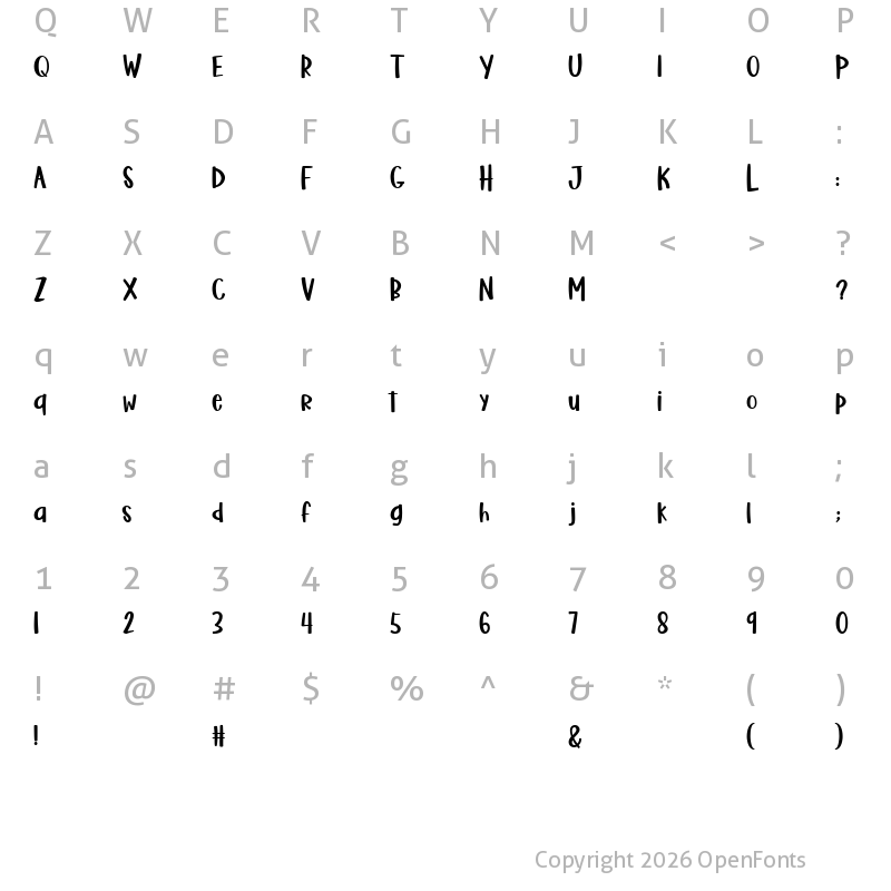 Character Map of Kidstation Regular