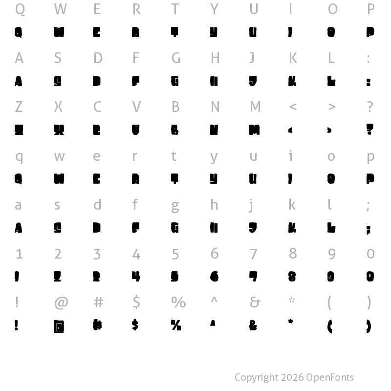 Character Map of Kidzz Regular