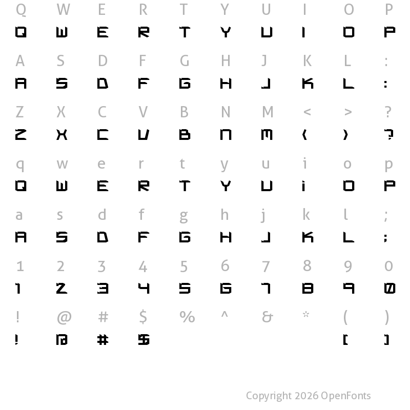 Character Map of Kimpet Bold