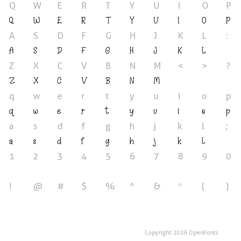 Character Map of Kindness Regular