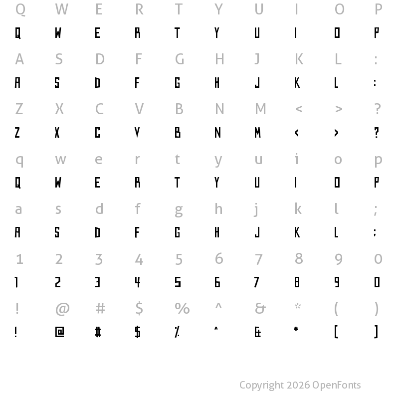 Character Map of Kings of Kings Lynn Regular
