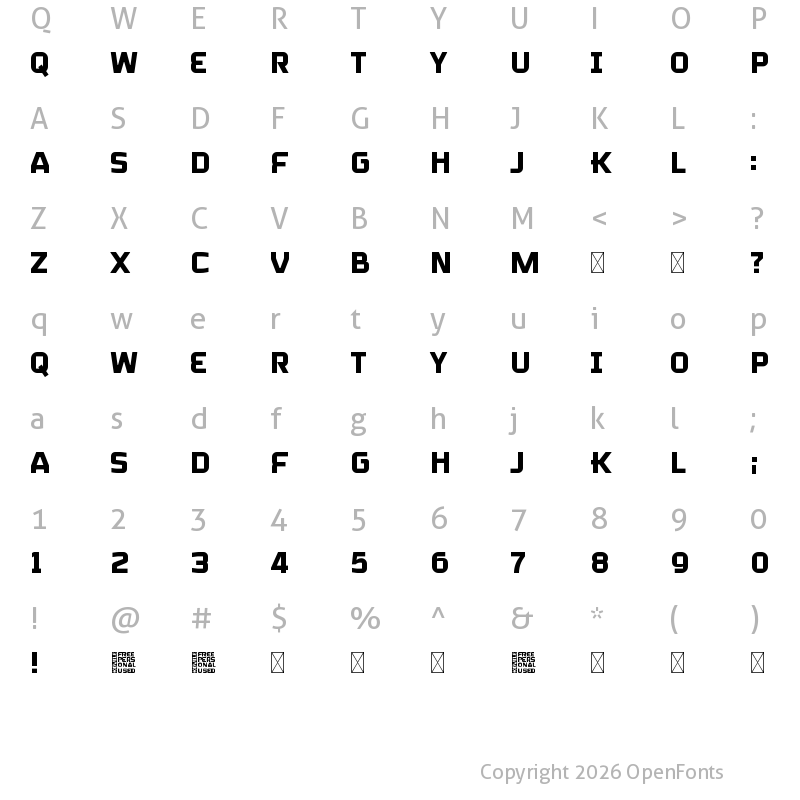 Character Map of Kingsville Regular