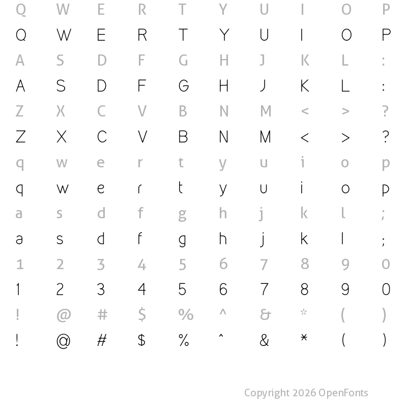 Character Map of Kirvy Light