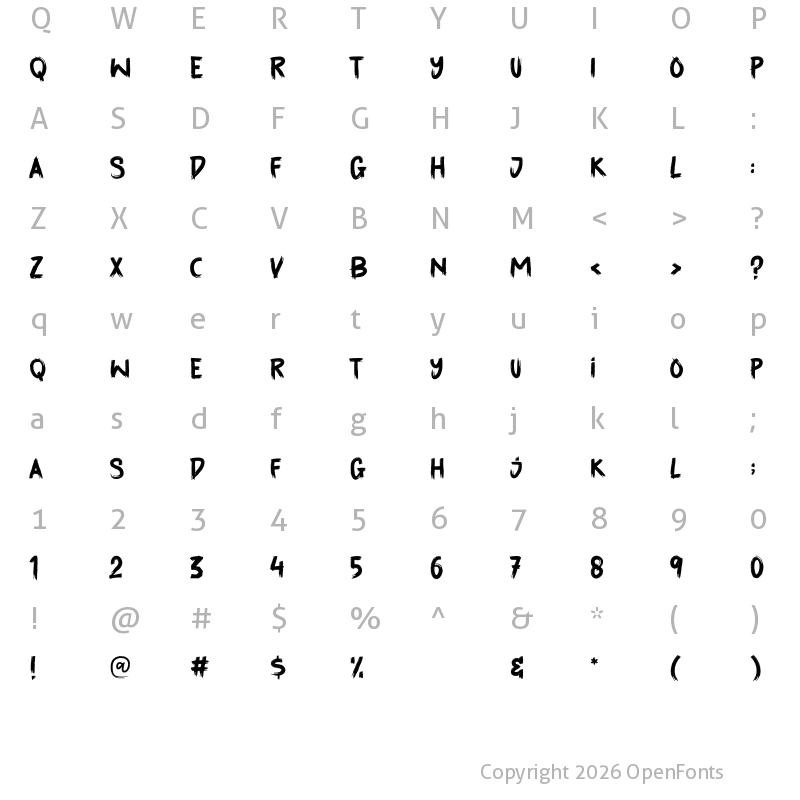 Character Map of Klarise Regular