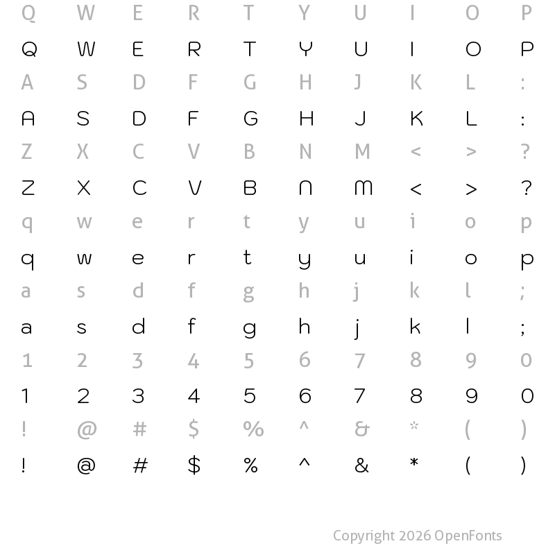 Character Map of Kodchasan Light