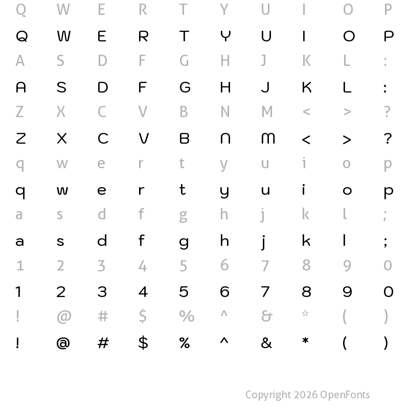Character Map of Kodchasan Medium Regular