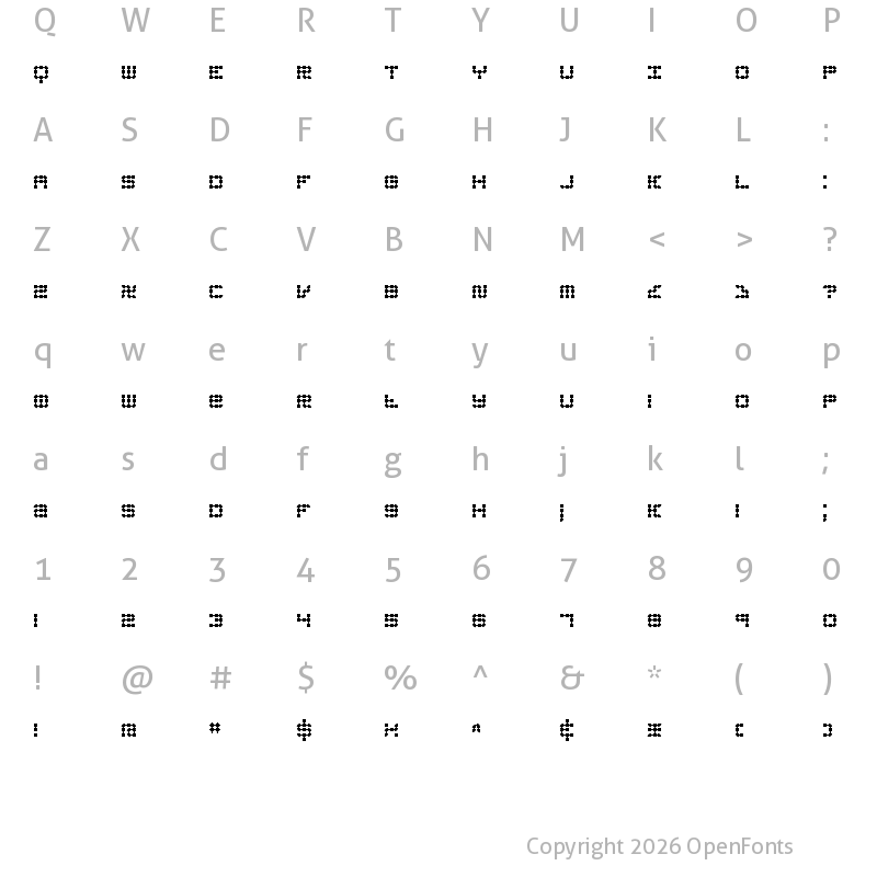 Character Map of Konector (BRK) Regular