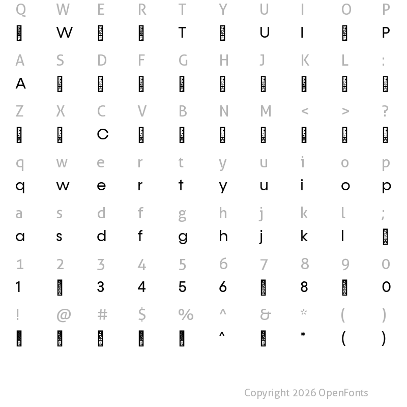 Character Map of Konnect-Regular ?