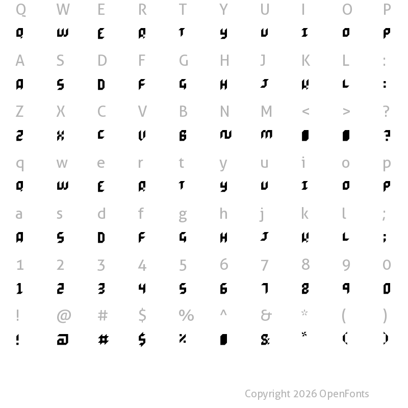 Character Map of Kosetsu Solid