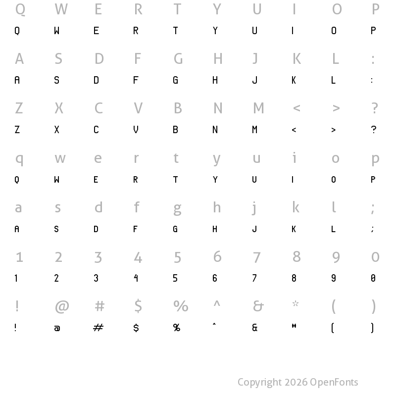 Character Map of Kraftwagen-Grotesk SmallCaps NBP Regular