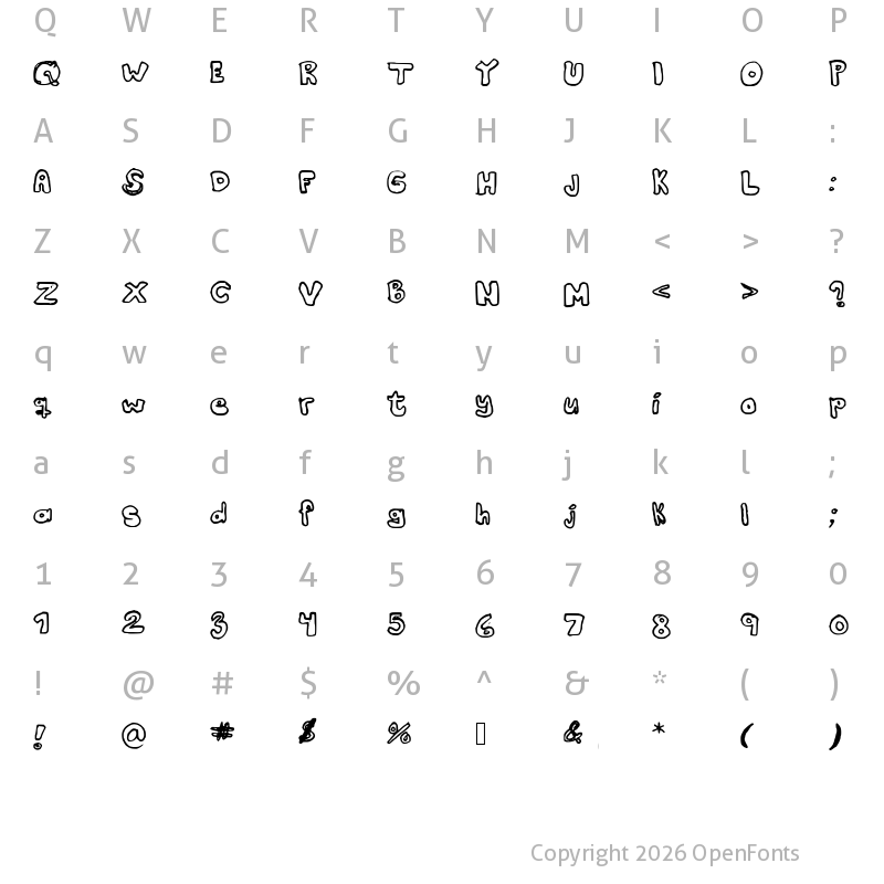 Character Map of Kranne2 Medium