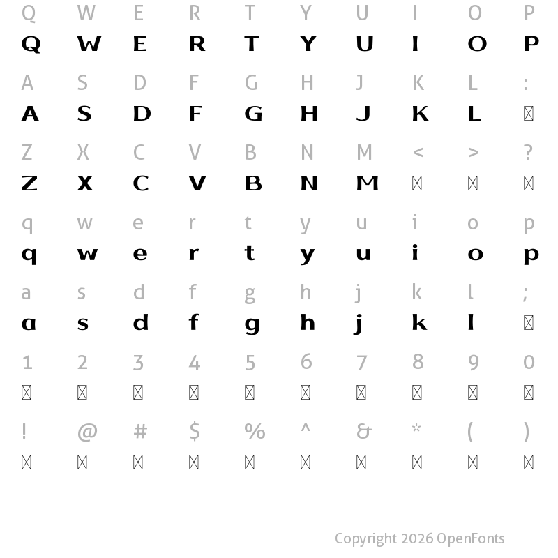 Character Map of Kripto DEMO Regular