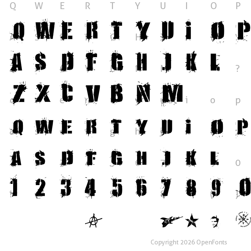 Character Map of KRIPTON A Regular