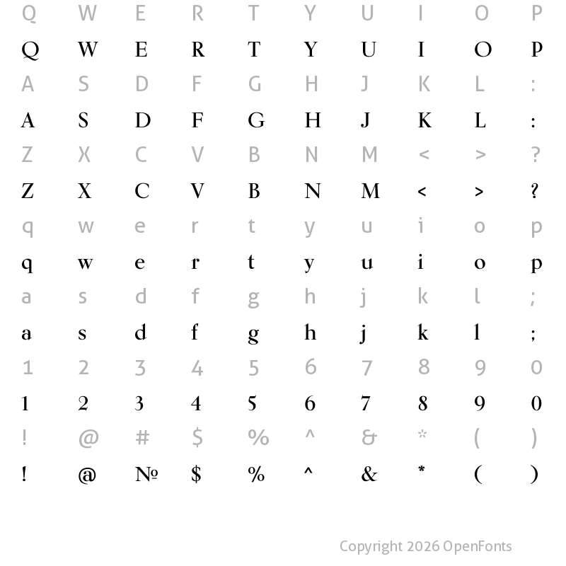 Character Map of Kumlien Pro Bold