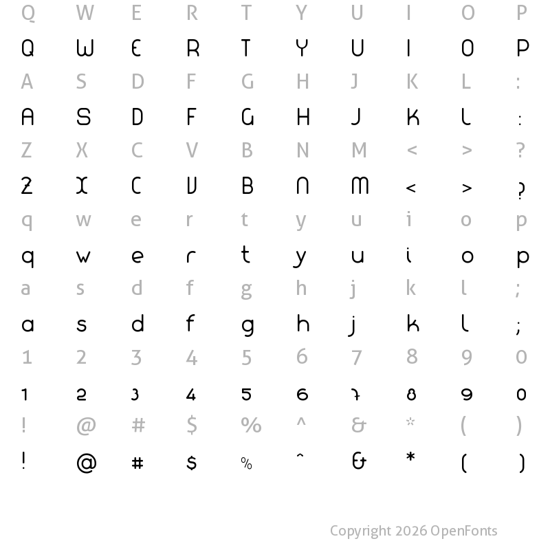 Character Map of La chata Normal