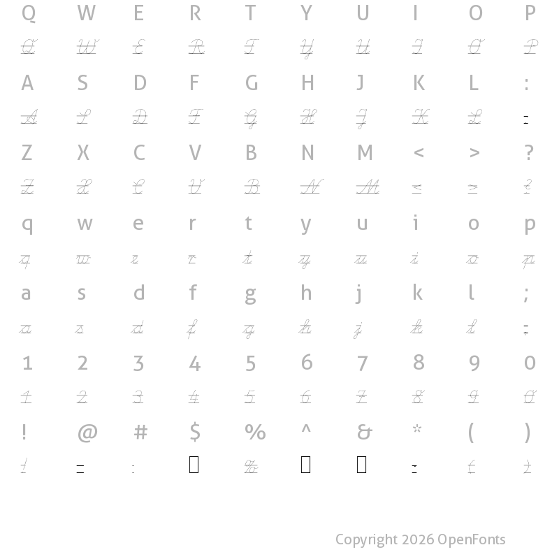 Character Map of LA El 2 ?
