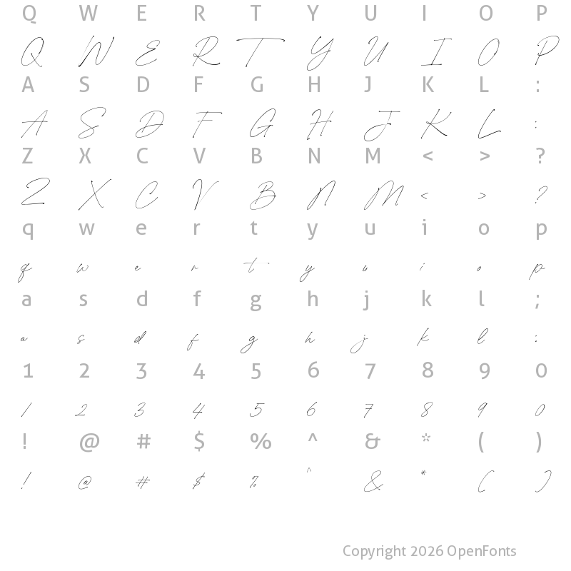 Character Map of La Plata Regular