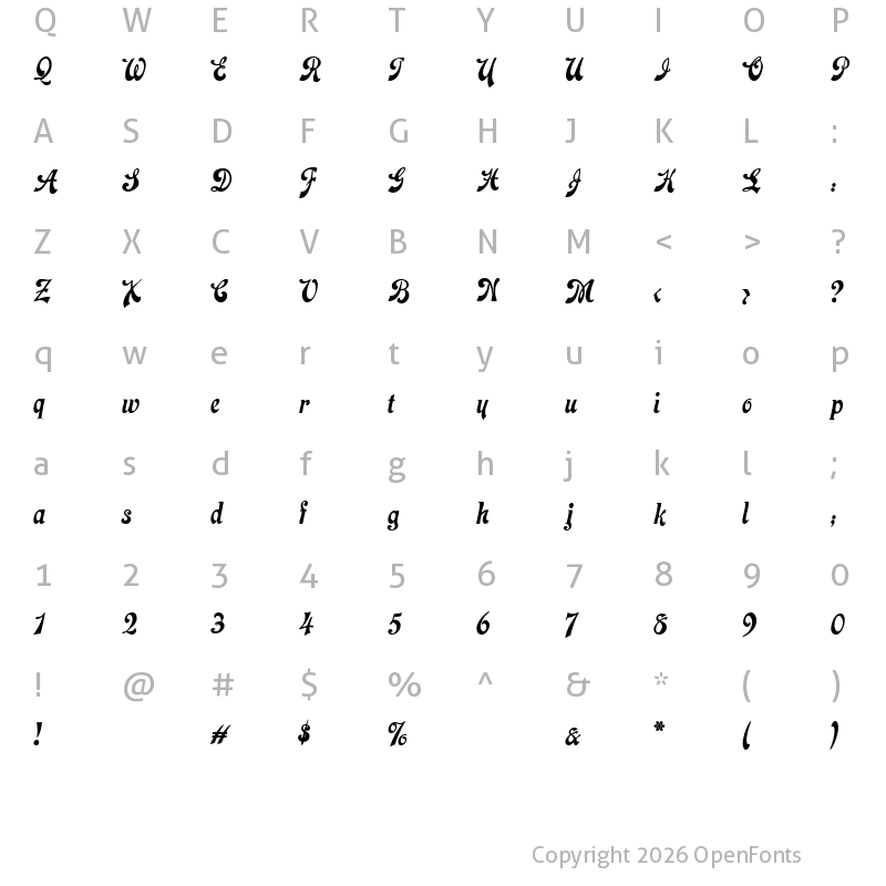 Character Map of Laclede CAT Regular