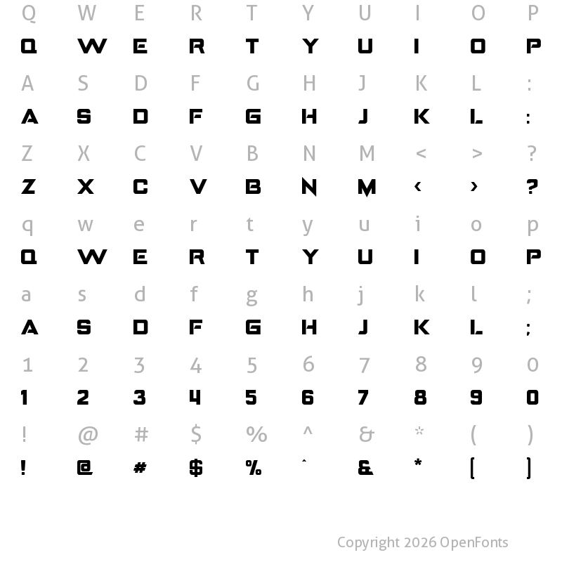 Character Map of LANDEPZ Regular