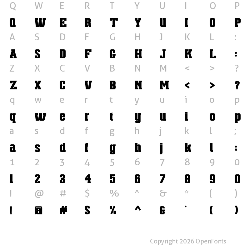 Character Map of largely define Regular