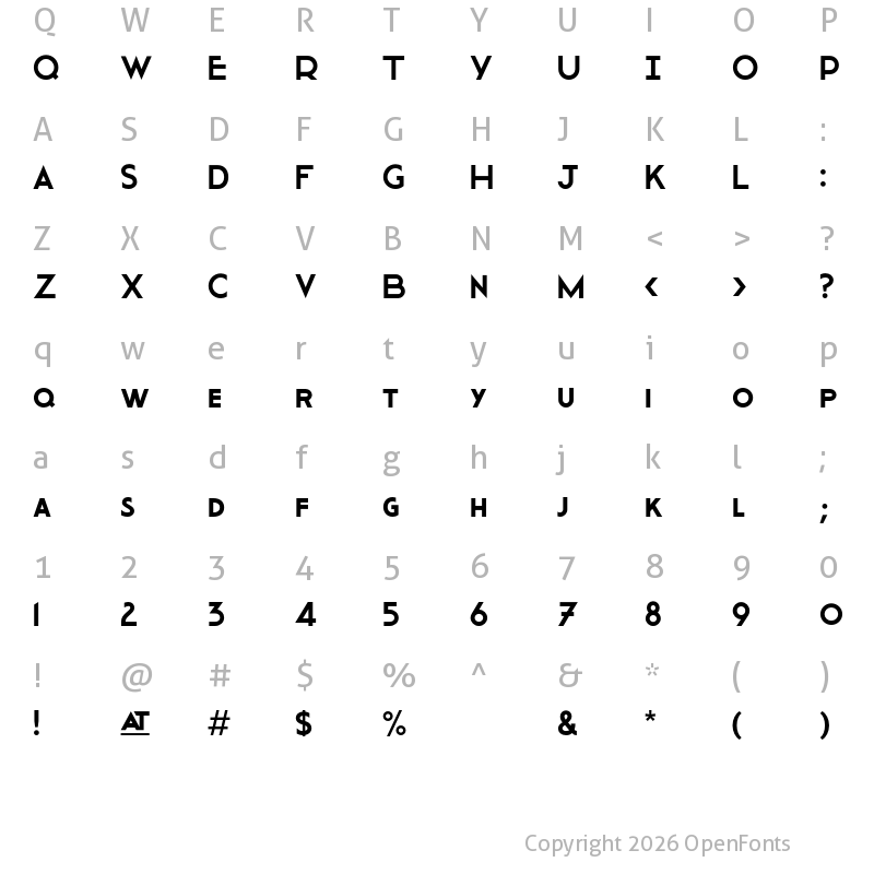 Character Map of Lavoir Small Caps