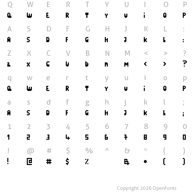 Character Map of LazySunday Regular