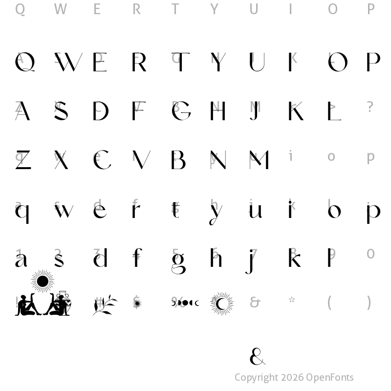 Character Map of Le Amatcky Personal Use