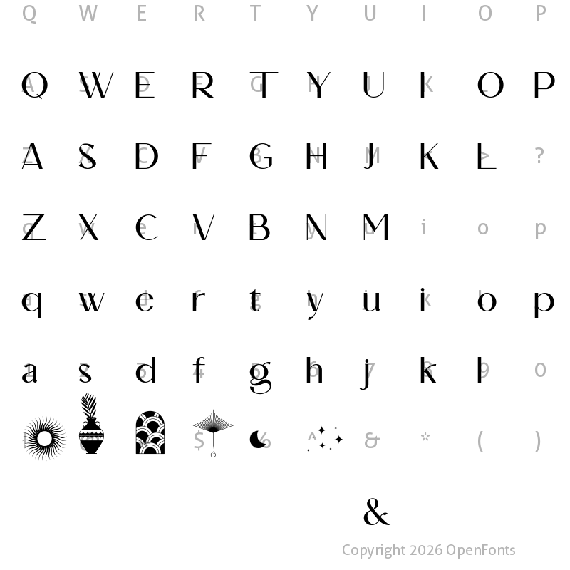 Character Map of Le Atallier Personal Use
