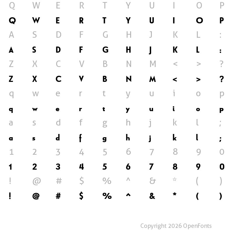 Character Map of Le Havre Black