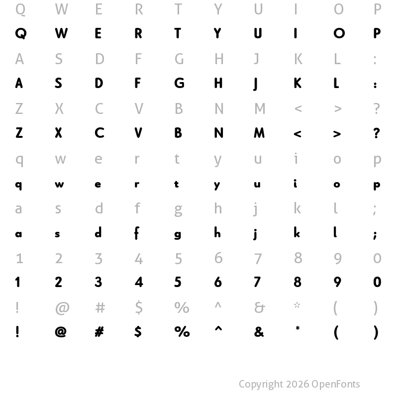 Character Map of Le Havre Rounded Black