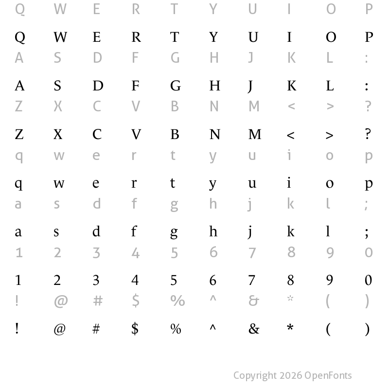 Character Map of Le Monde Journal Std Regular