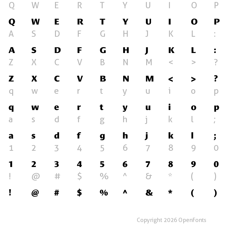 Character Map of Le Monde Sans Std ExBold