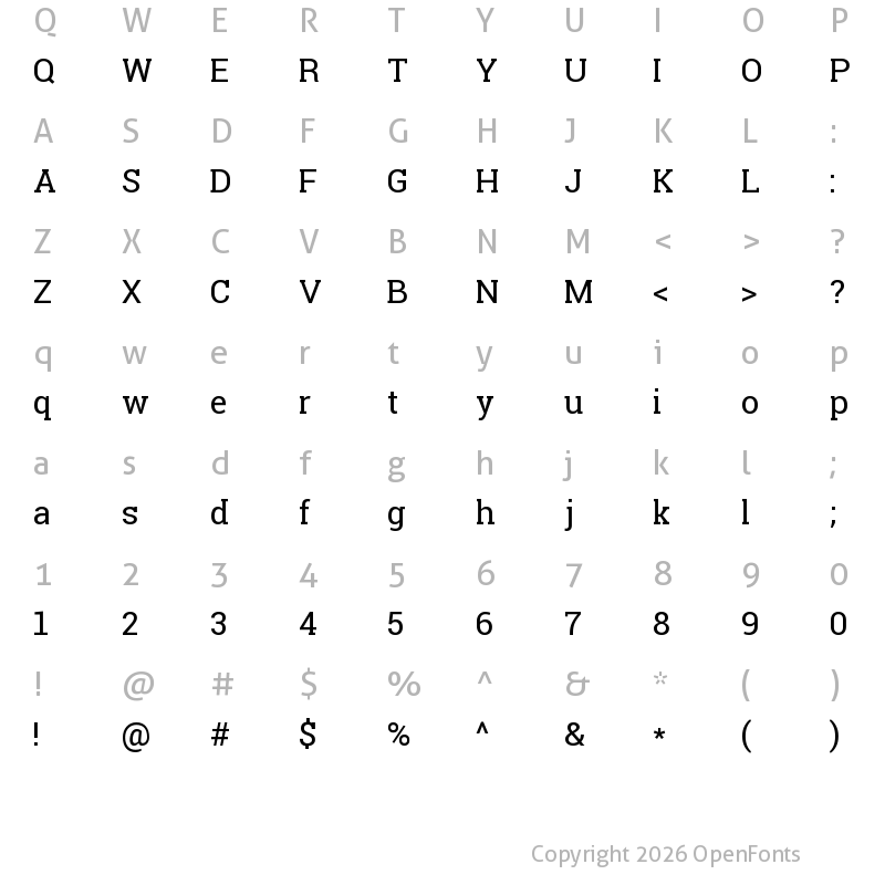 Character Map of Le patin magicien Regular