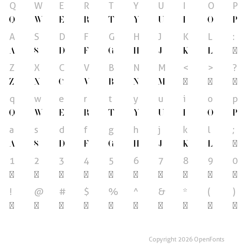 Character Map of Lea Regular
