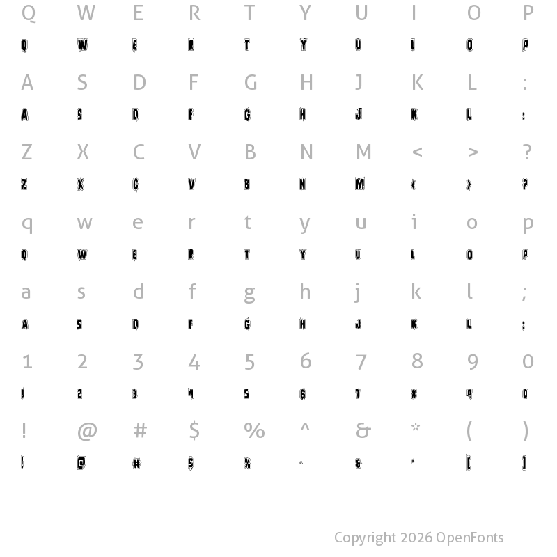 Character Map of Leatherface Academy Regular