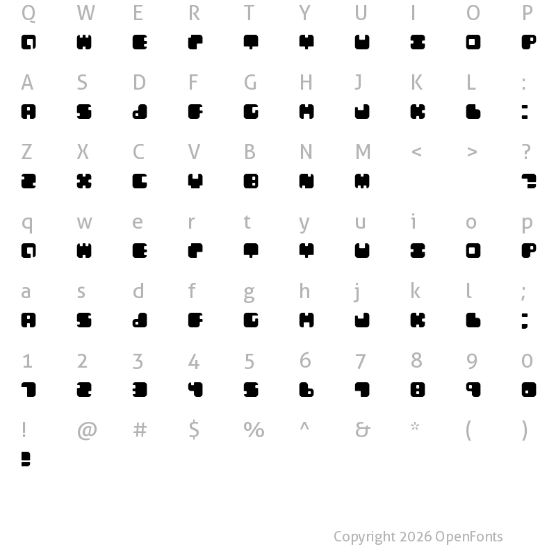 Character Map of Leben Regular