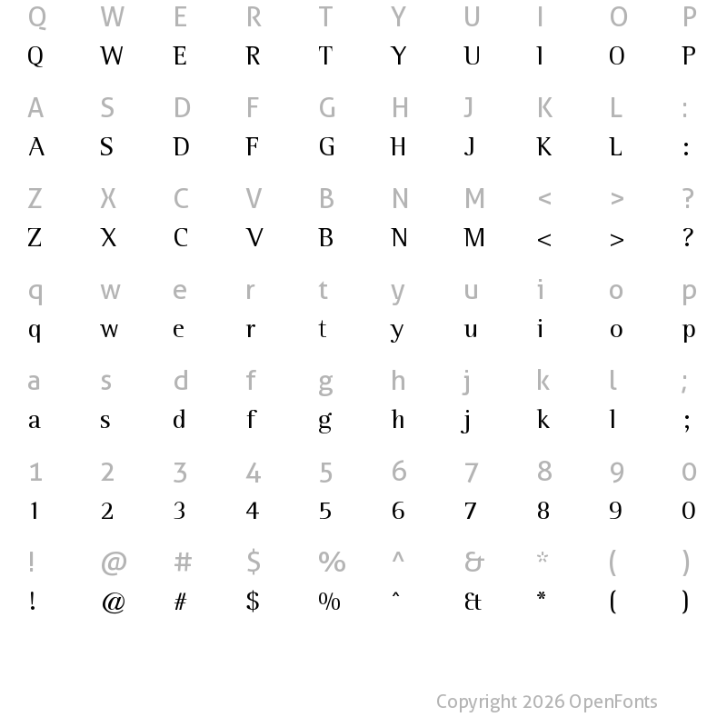 Character Map of Leftist Mono Sans Regular