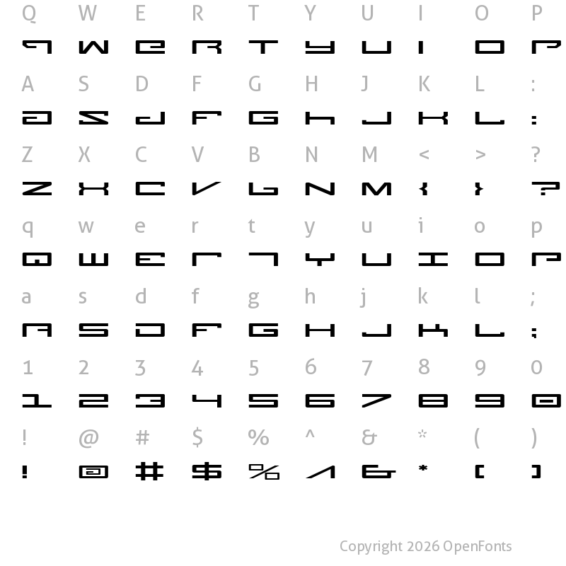 Character Map of Legion Expanded Expanded