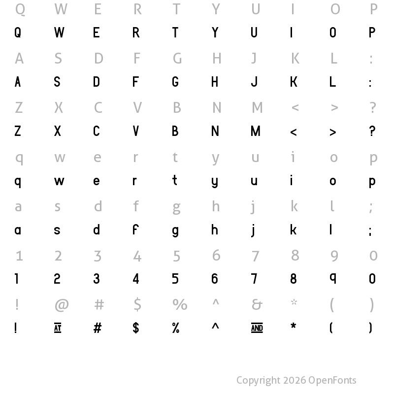 Character Map of Leipziger Messe Regular