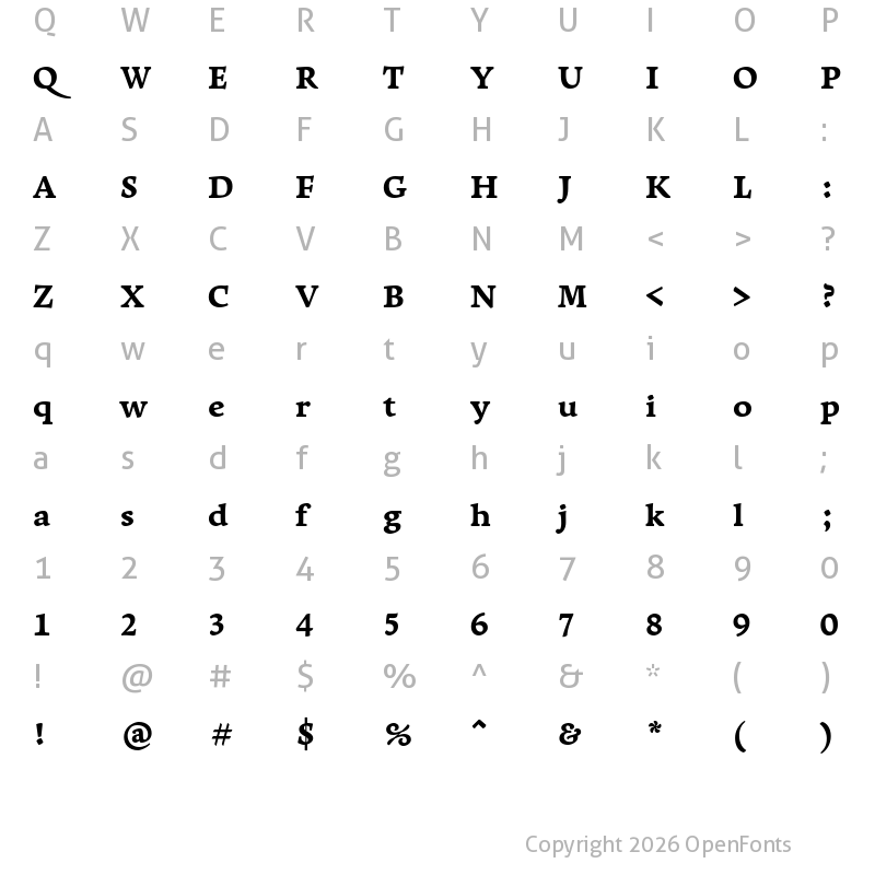 Character Map of Leksa Extra Bold