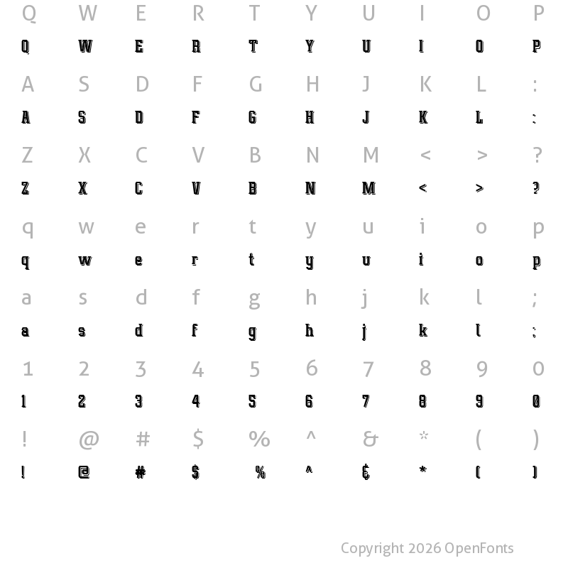 Character Map of Leophard Shadow