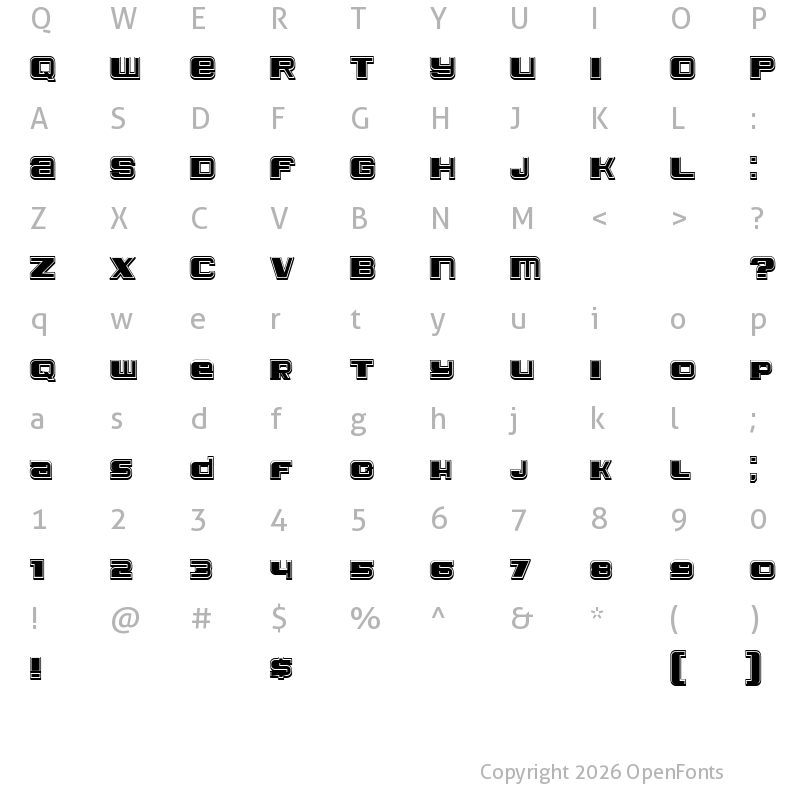 Character Map of Leprosy 3D Filled Regular