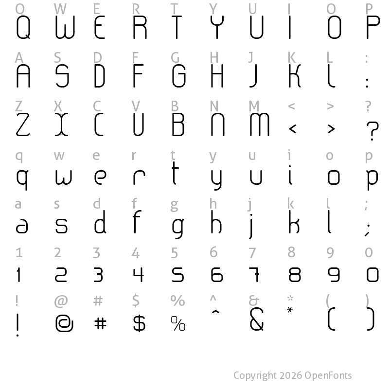 Character Map of lerotica Light