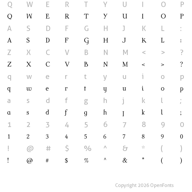 Character Map of Libertinage Full