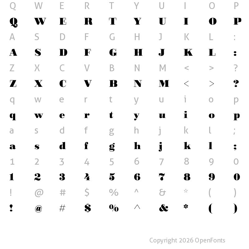 Character Map of LiebeDoni Solid