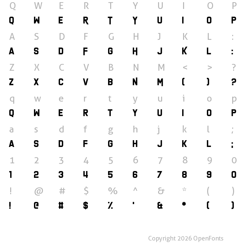 Character Map of Life Is Okay Regular