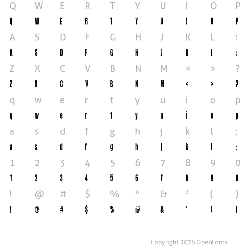 Character Map of Life is so wonderful Regular