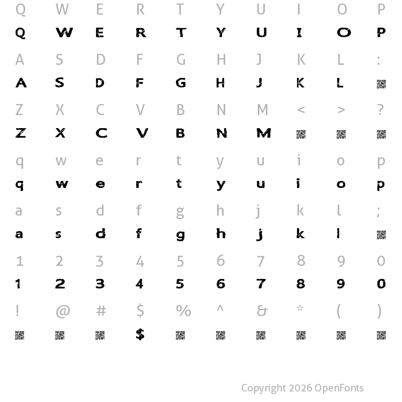 Character Map of LightBreak Regular