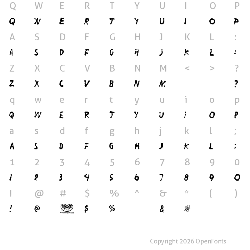 Character Map of Liitu Regular