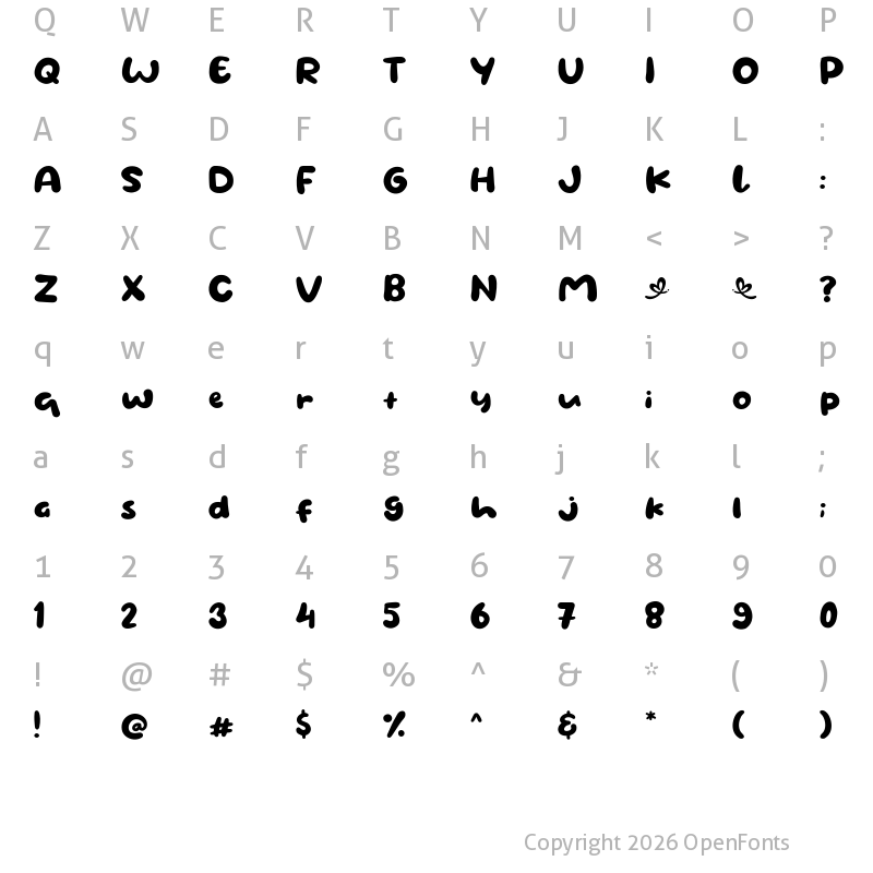 Character Map of Like Eat Regular